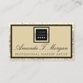 Makeup Eyelash Event Planner Logo Gold Modern Visitenkarte