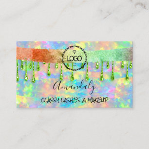 Makeup Eyelash Microblade Nail Tropfen Holograph Visitenkarte