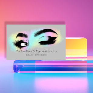 Makeup Eyelash QR CODE Logo Microblading Brows Visitenkarte