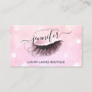 Makeup Eyelash QR Code Rosa Glitzer Auge Logo Visitenkarte