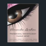 Makeup Eyelashes Schönheitssalon Pink Rose Diamond Flyer<br><div class="desc">FlorenzK Luxus Schönheitssalon Sammlung</div>