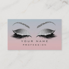 Makeup Eyes Lashes Glitzer Rose Ombre Eyebrow Visitenkarte