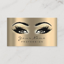 Makeup Eyes Lashes Gold Terminierungskarte Augen Terminkarte