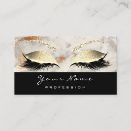Makeup Eyes Lashes Kupfer-Marmorkarte Terminkarte