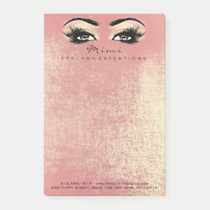 Makeup Eyes Lashes Peach Name Web Telefonnummer Post-it Klebezettel