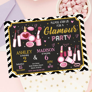 Makeup-Geburtstagseinladung | Glamour-Spa-Party  Einladung