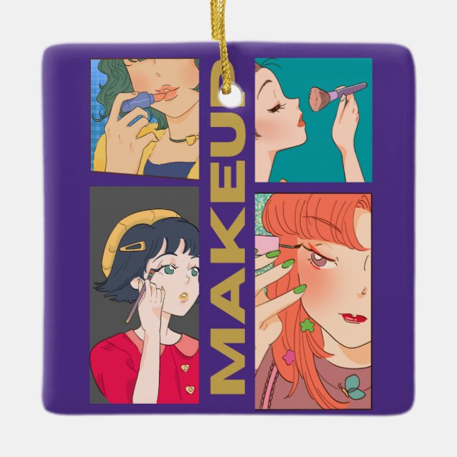 MAKEUP GIRLS KERAMIKORNAMENT (Vorderseite)
