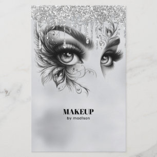 Makeup Glam Drilling Silber Glitzer