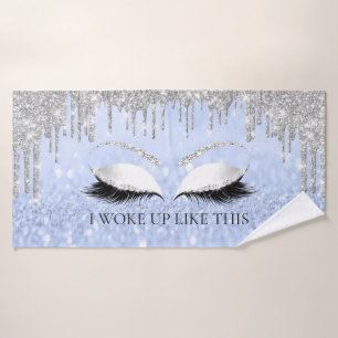 Makeup Glitzer Eyes Tropfen Blue Ich WECKTE auf wi Badehandtuch