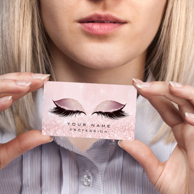 Makeup Gold Roush Pink Glitzer Augenlische Verläng Visitenkarte (Von Creator hochgeladen)
