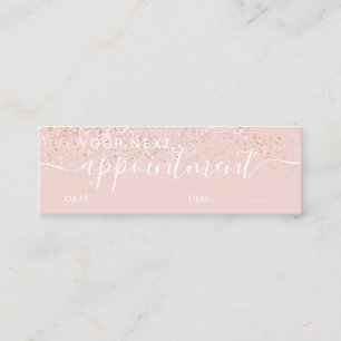 Makeup haar Rose Glitzer Benommenheit Verabredung Mini Visitenkarte