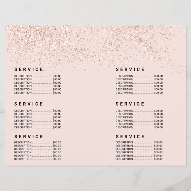 Makeup Haar Rose Glitzer Pastellrot Rosa Preis (Vorderseite)