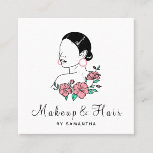 Makeup & Hair Hübsch Latina Flora Lady Girl Quadratische Visitenkarte