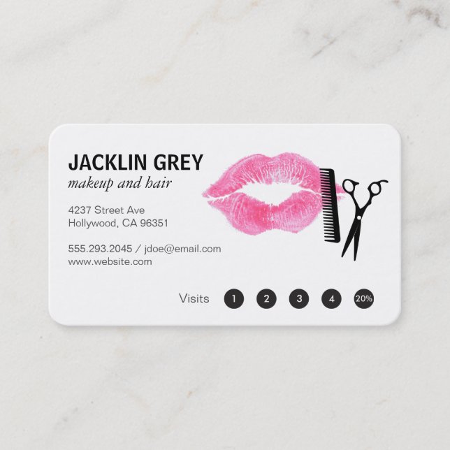 Makeup & Hair Loyalty Treuekarte (Vorderseite)