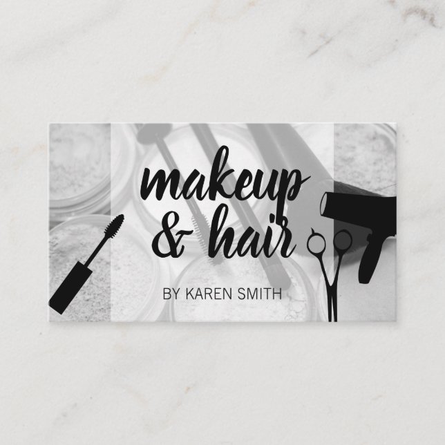Makeup & Hair Terminkarte (Vorderseite)