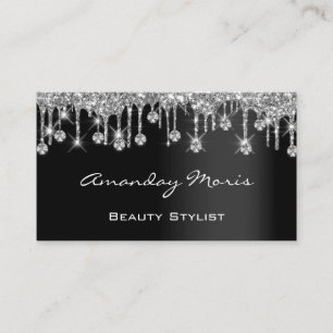 Makeup Künstler Eyelash Black Tropfen Silver Diam Visitenkarte