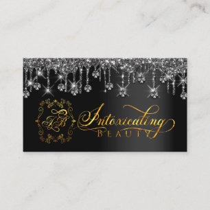 Makeup Künstler Eyelash Black Tropfens Logo Diamo Visitenkarte