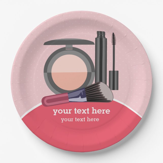 Makeup-Künstler Pappteller (Vorderseite)