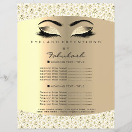 Makeup Lash Beauty Diamond Weißer Flyer Preisliste