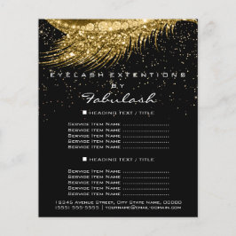 Makeup Lashes Gold Confetti Flyer 1 Seitenpreise