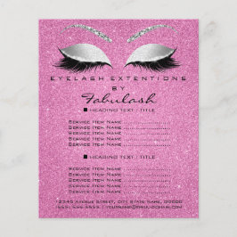 Makeup Lashes Schönheitssalon Glitzer Flyer Grau P
