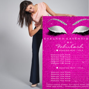 Makeup Lashes Schönheitssalon Glitzer Flyer Hot Pi