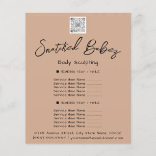 Makeup Lashes Schönheitssalon QR LOGO Blush Flyer