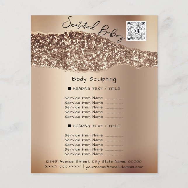 Makeup Lashes Schönheitssalon QR LOGO Rose Flyer (Vorne)