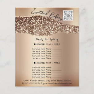 Makeup Lashes Schönheitssalon QR LOGO Rose Flyer