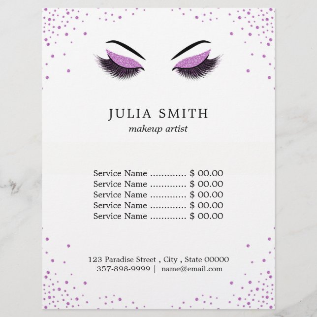 Makeup mit Glitzer-Effekt Flyer (Vorne)