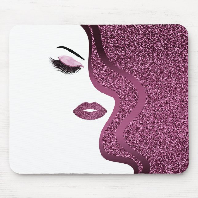 Makeup mit Glitzer-Effekt Mousepad (Vorne)