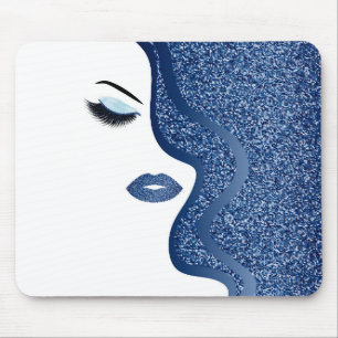Makeup mit Glitzer-Effekt Mousepad