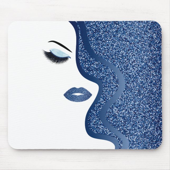 Makeup mit Glitzer-Effekt Mousepad (Vorne)