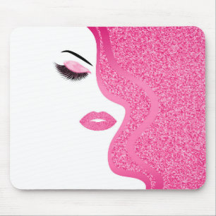 Makeup mit Glitzer-Effekt Mousepad
