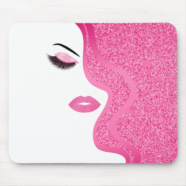 Makeup mit Glitzer-Effekt Mousepad (Vorne)