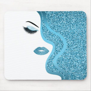 Makeup mit Glitzer-Effekt Mousepad