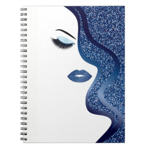 Makeup mit Glitzer-Effekt Notizblock