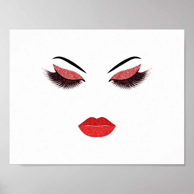 Makeup mit Glitzer-Effekt Poster (Vorne)