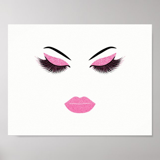 Makeup mit Glitzer-Effekt Poster (Vorne)