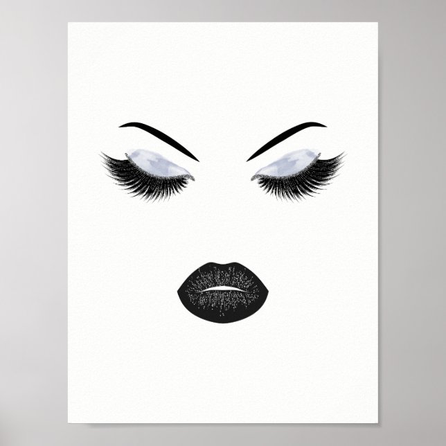 Makeup mit Glitzer-Effekt Poster (Vorne)