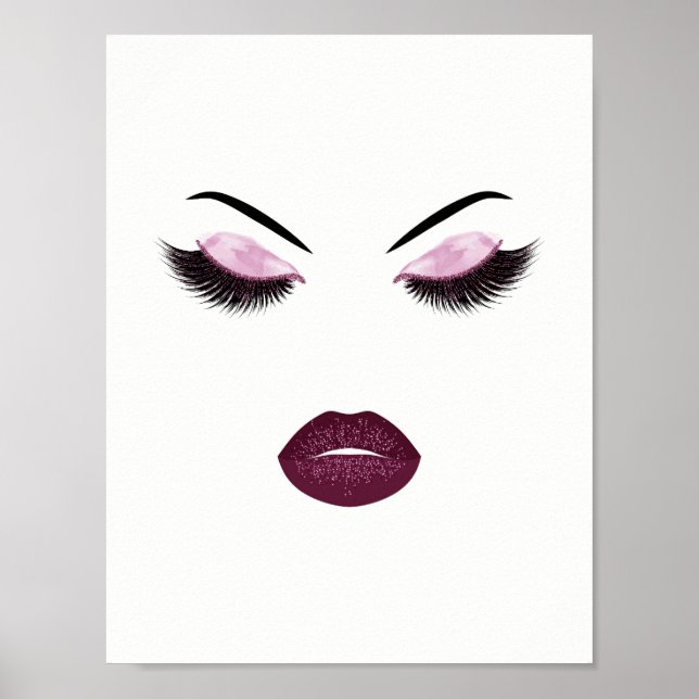 Makeup mit Glitzer-Effekt Poster (Vorne)