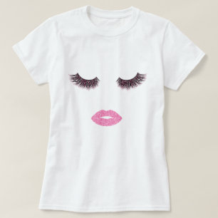 Makeup mit Glitzer-Effekt T-Shirt