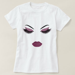 Makeup mit Glitzer-Effekt T-Shirt