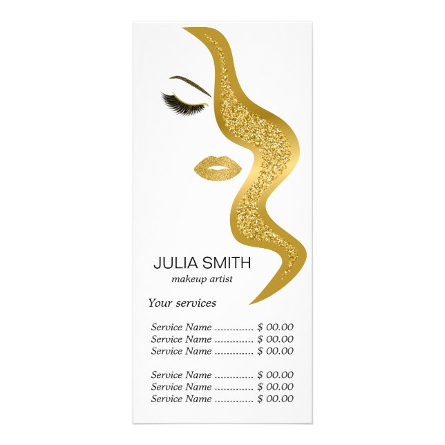 Makeup mit Glitzer-Effekt Werbekarte (Vorne)