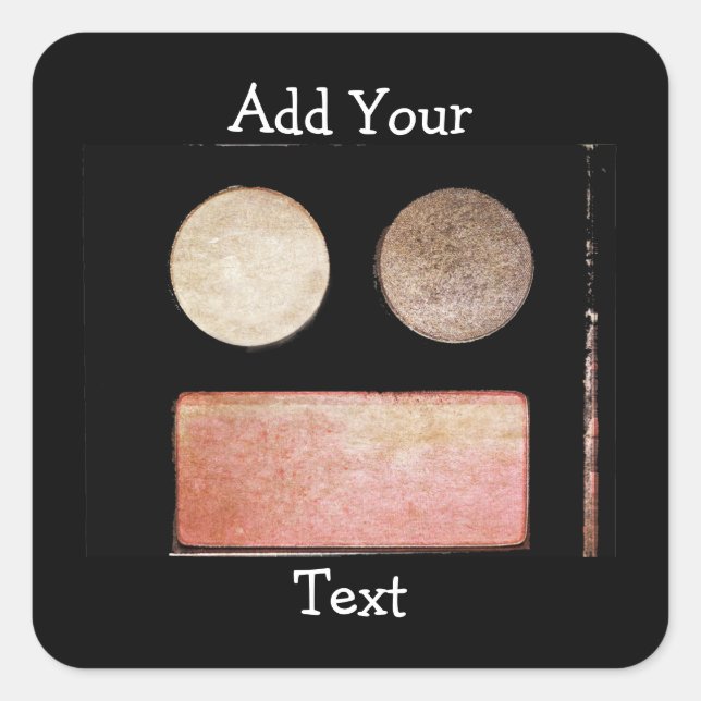 Makeup Palette-Gesicht von Shirley Taylor Quadratischer Aufkleber (Vorderseite)