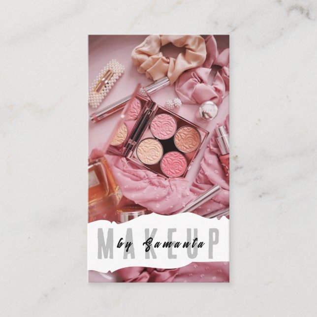 Makeup PMU Microblading Henna Salon Business Card Visitenkarte (Vorderseite)