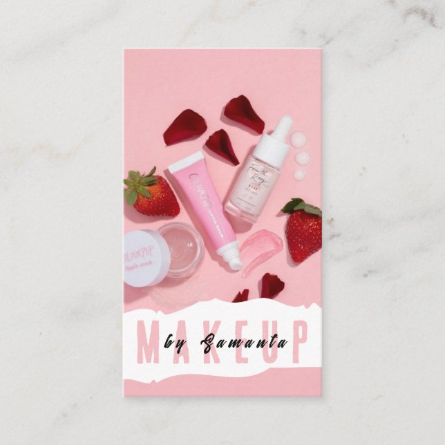 Makeup PMU Microblading Henna Salon Business Card Visitenkarte (Vorderseite)