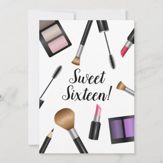 Makeup Products 16 . Geburtstag Geburtstagspartei Einladung