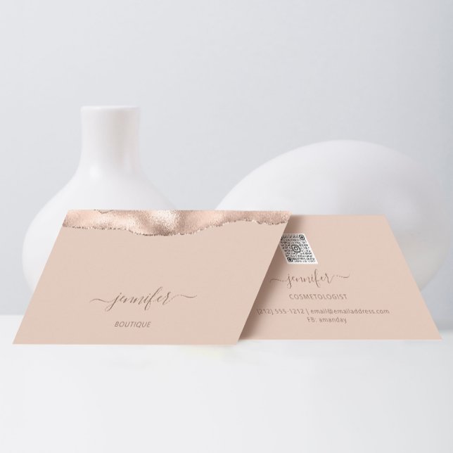 Makeup QR Code Pulver Blush Haut Visitenkarte (Von Creator hochgeladen)