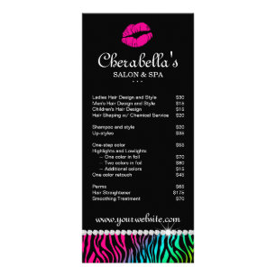 Makeup Rack Card Juweliersalon Rainbow Pink Werbekarte